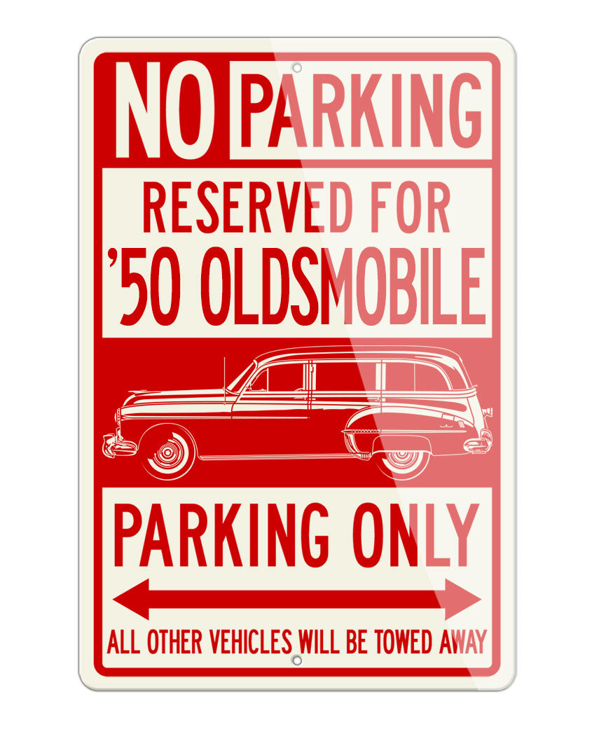 1950 Oldsmobile 88 Woody Wagon Reserved Parking Only Sign