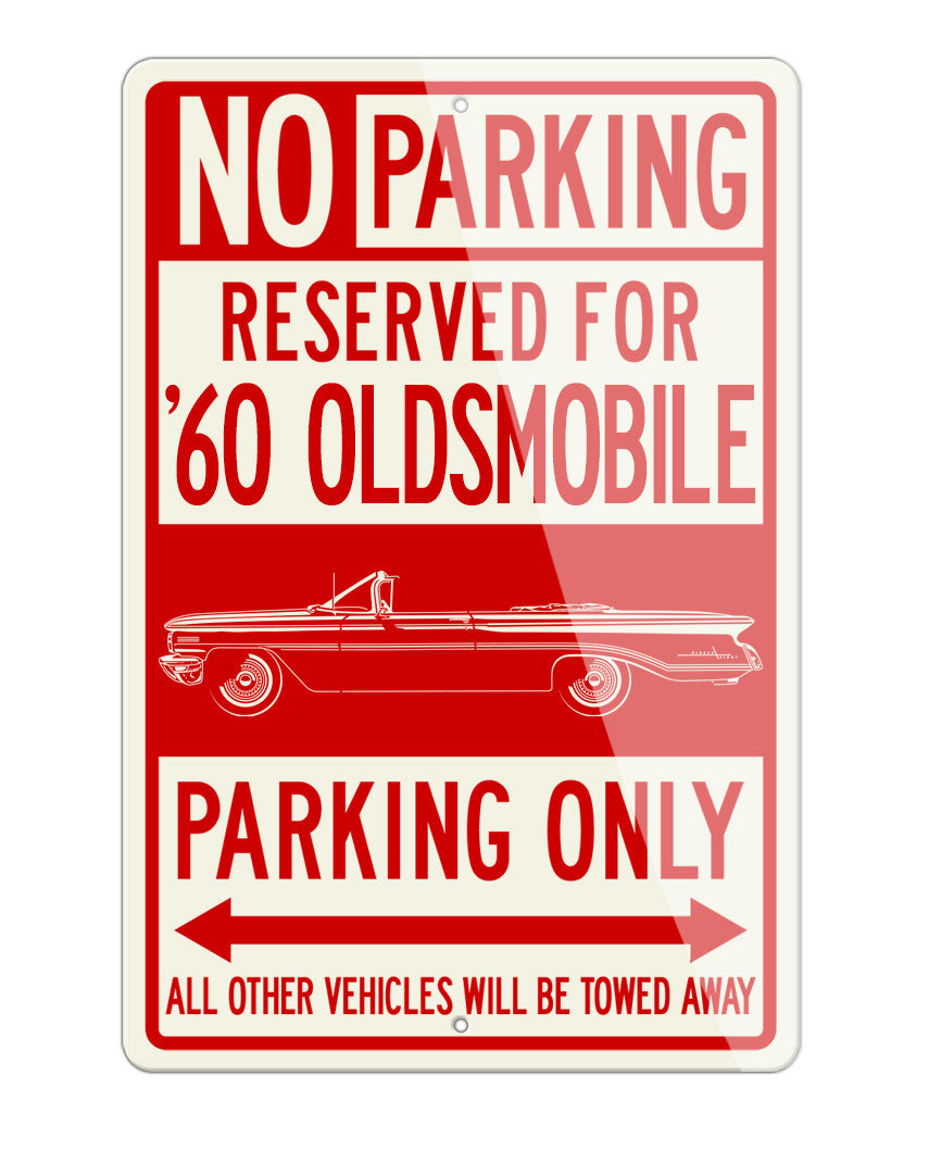 1960 Oldsmobile 98 Starfire Convertible Reserved Parking Only Sign