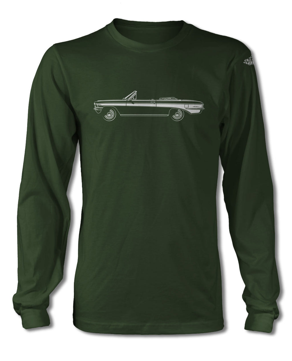 1962 Oldsmobile Cutlass Convertible T-Shirt - Long Sleeves - Side View