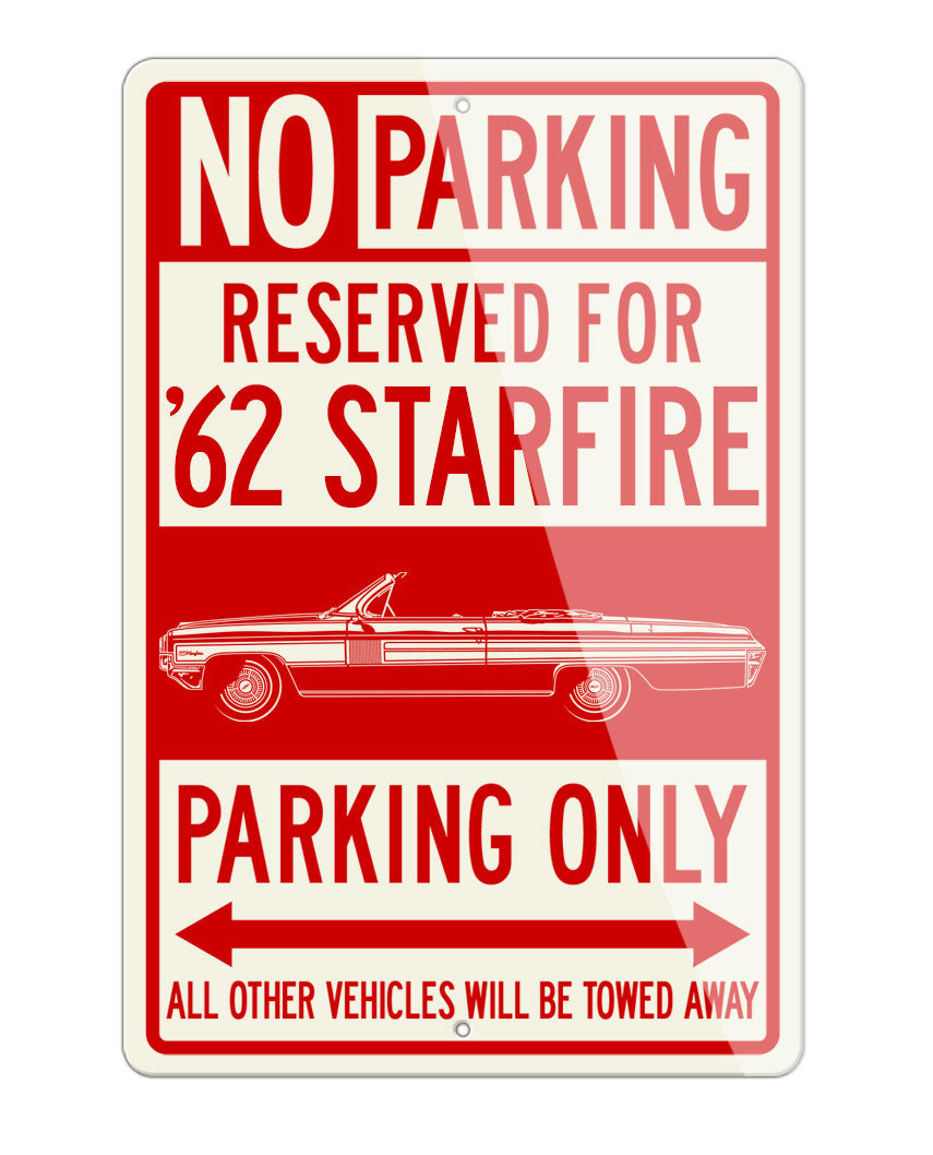 1962 Oldsmobile Starfire convertible Reserved Parking Only Sign