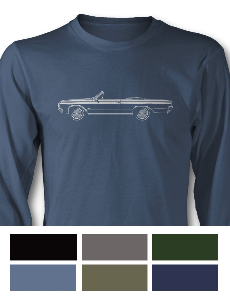 1964 Oldsmobile Cutlass Convertible T-Shirt - Long Sleeves - Side View