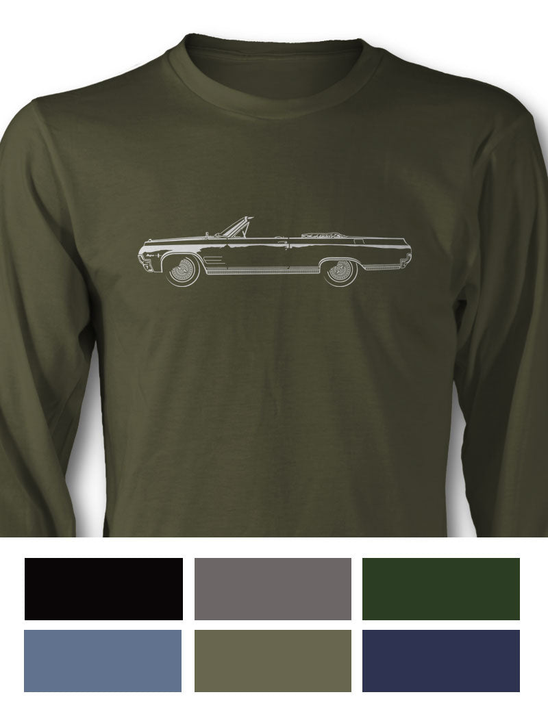 1964 Oldsmobile Starfire Convertible T-Shirt - Long Sleeves - Side View