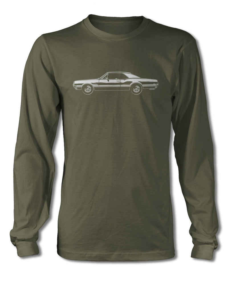 1966 Oldsmobile Cutlass 4-4-2 Coupe T-Shirt - Long Sleeves - Side View