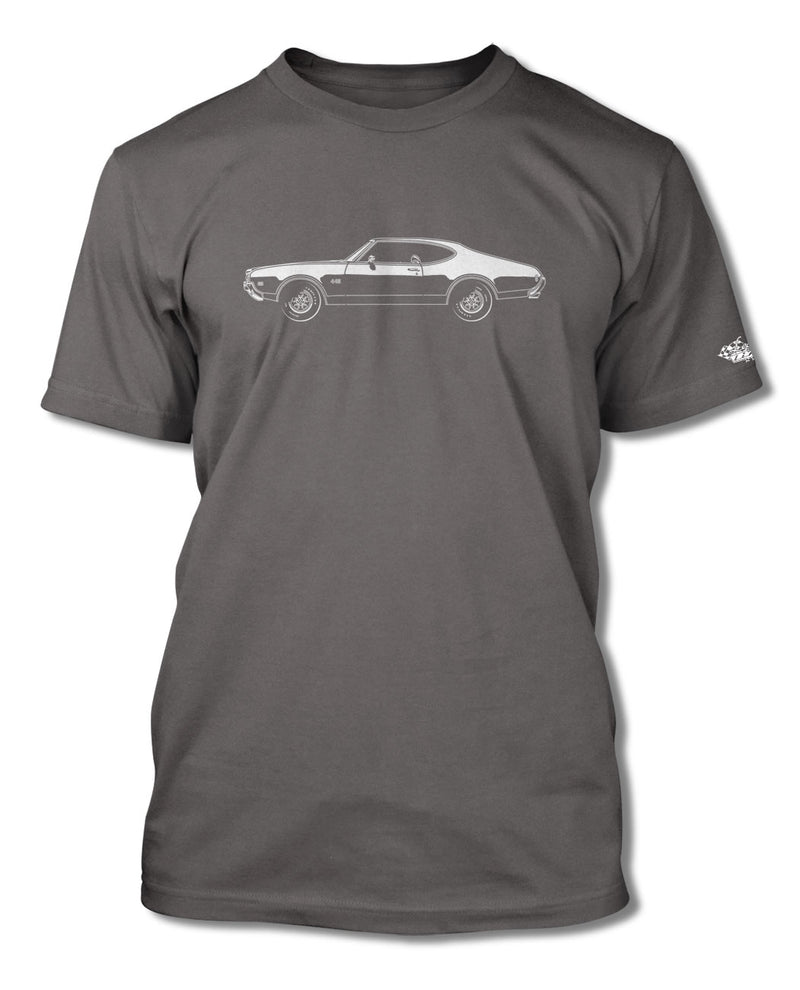 1969 Oldsmobile Cutlass 4-4-2 Holiday Coupe T-Shirt - Men - Side View