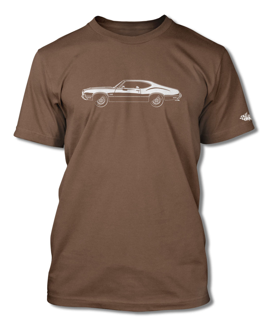 1970 Oldsmobile Cutlass 4-4-2 Holiday Coupe T-Shirt - Men - Side View