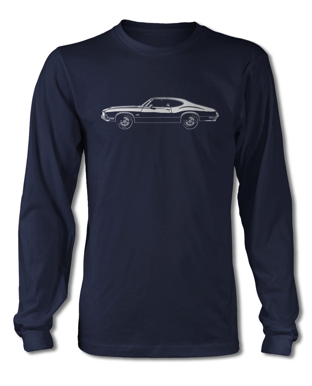 1971 Oldsmobile Cutlass 4-4-2 Holiday Coupe T-Shirt - Long Sleeves - Side View