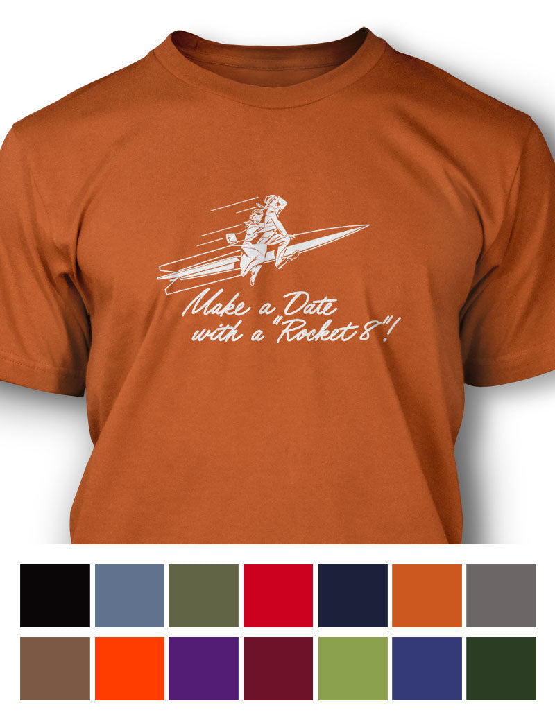 Oldsmobile "Make a Date with a Rocket” Emblem 1949 - 1952 - T-Shirt Men - Vintage Emblem