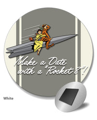 Oldsmobile "Make a Date with a Rocket” Emblem 1949 - 1952 - Round Fridge Magnet