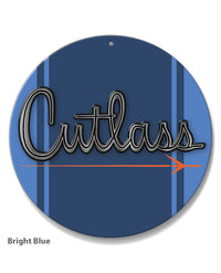 Oldsmobile Cutlass Emblem 1961 - 1963 - Round Aluminum Sign - Vintage Emblem