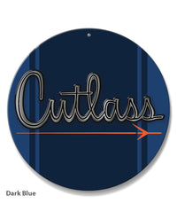 Oldsmobile Cutlass Emblem 1961 - 1963 - Round Aluminum Sign - Vintage Emblem