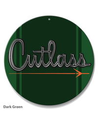 Oldsmobile Cutlass Emblem 1961 - 1963 - Round Aluminum Sign - Vintage Emblem