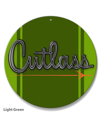 Oldsmobile Cutlass Emblem 1961 - 1963 - Round Aluminum Sign - Vintage Emblem