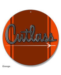 Oldsmobile Cutlass Emblem 1961 - 1963 - Round Aluminum Sign - Vintage Emblem