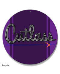 Oldsmobile Cutlass Emblem 1961 - 1963 - Round Aluminum Sign - Vintage Emblem