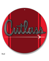 Oldsmobile Cutlass Emblem 1961 - 1963 - Round Aluminum Sign - Vintage Emblem