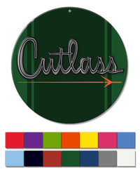 Oldsmobile Cutlass Emblem 1961 - 1963 - Round Aluminum Sign - Vintage Emblem