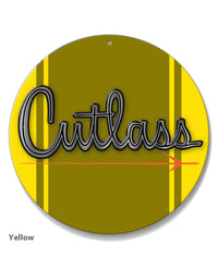 Oldsmobile Cutlass Emblem 1961 - 1963 - Round Aluminum Sign - Vintage Emblem