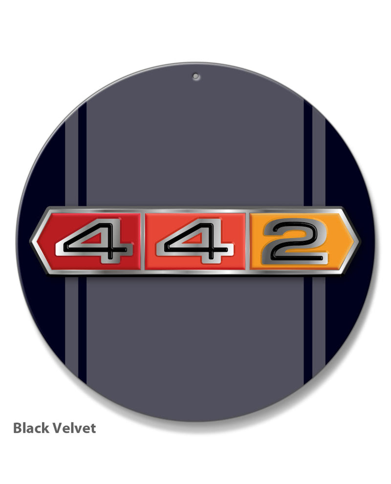 Oldsmobile 4-4-2 Emblem 1964 - 1967 - Round Aluminum Sign - Vintage Emblem
