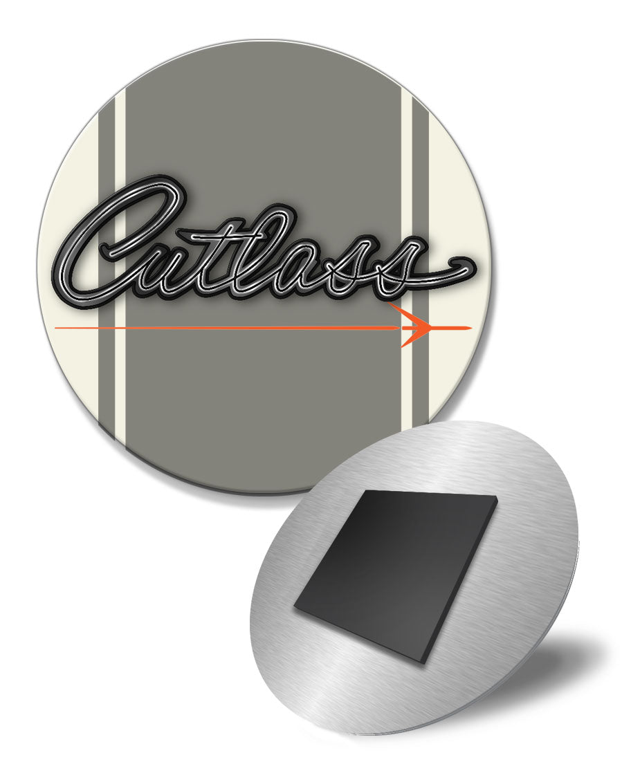 Oldsmobile Cutlass Emblem 1964 - 1969 - Round Fridge Magnet - Vintage Emblem
