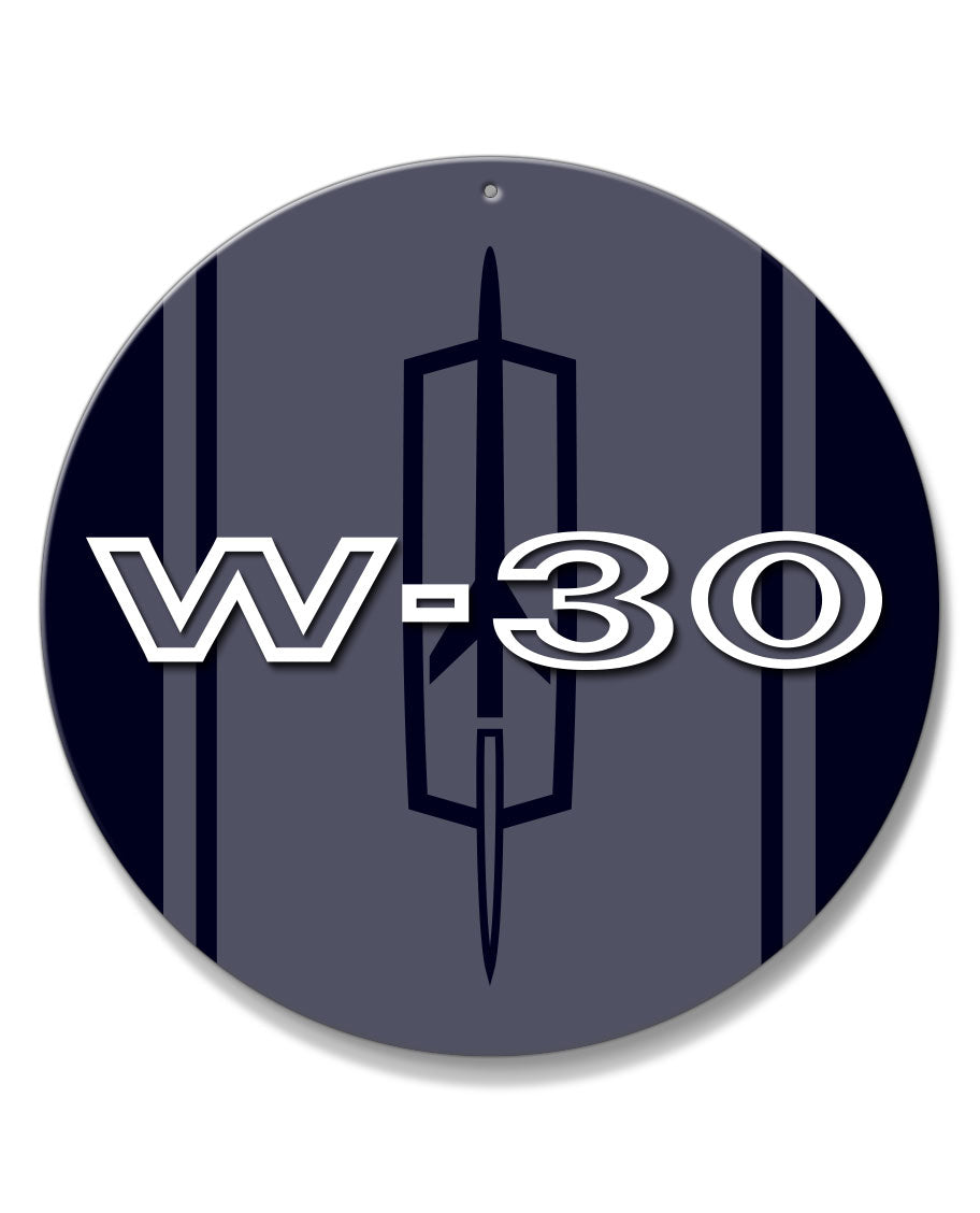 Oldsmobile 4-4-2 W-30 Emblem 1966 - 1972 Round Aluminum Sign