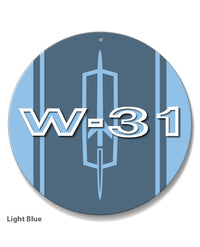 Oldsmobile Cutlass W-31 1968 - 1972 Emblem Round Aluminum Sign