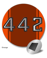 Oldsmobile 4-4-2 Emblem 1969 - 1975 Round Fridge Magnet