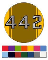 Oldsmobile 4-4-2 Emblem 1969 - 1975 Round Fridge Magnet