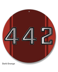 Oldsmobile 4-4-2 Emblem 1969 - 1975 Round Aluminum Sign
