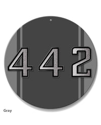 Oldsmobile 4-4-2 Emblem 1969 - 1975 Round Aluminum Sign