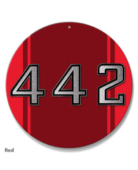 Oldsmobile 4-4-2 Emblem 1969 - 1975 Round Aluminum Sign