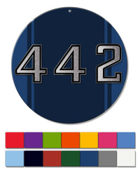 Oldsmobile 4-4-2 Emblem 1969 - 1975 Round Aluminum Sign