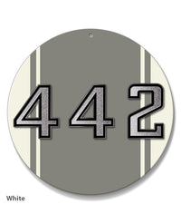 Oldsmobile 4-4-2 Emblem 1969 - 1975 Round Aluminum Sign