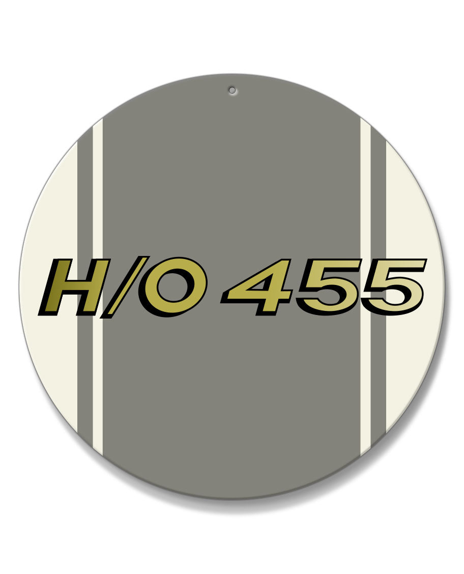 Oldsmobile H/O 455 Emblem 1969 Round Aluminum Sign