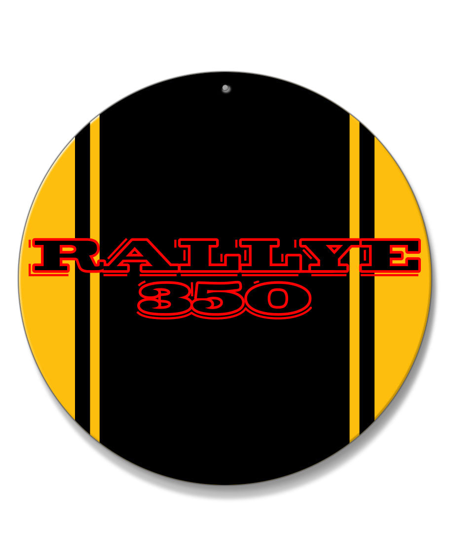 Oldsmobile Cutlass Rallye 350 Emblem 1970 Round Aluminum Sign