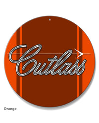 Oldsmobile Cutlass Emblem 1971 - 1977 Round Aluminum Sign