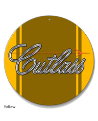 Oldsmobile Cutlass Emblem 1971 - 1977 Round Aluminum Sign