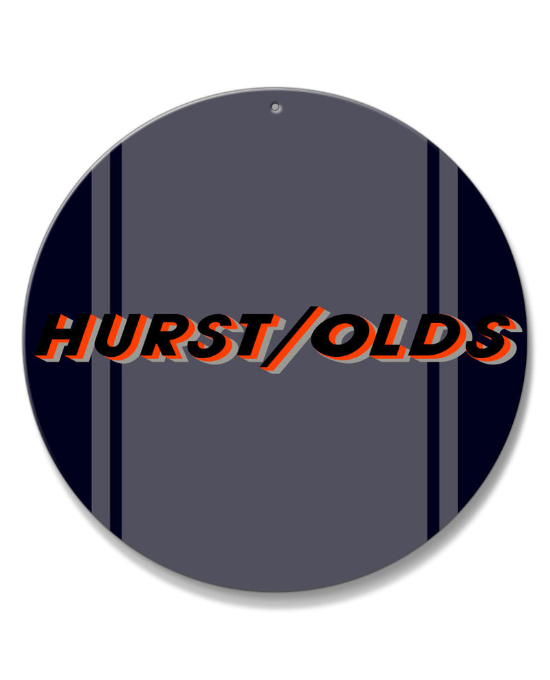 Oldsmobile HURST/OLDS Emblem 1984 Round Aluminum Sign