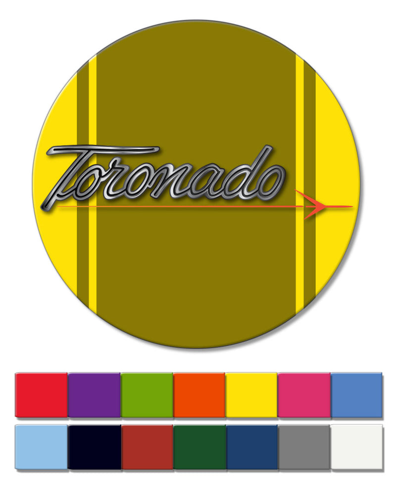 Oldsmobile Toronado 1966 - 1967 Emblem - Round Fridge Magnet - Vintage _emblem