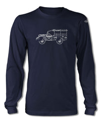 1944 Dodge WC-51 Weapons Carrier WWII T-Shirt - Long Sleeves - Side View