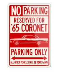 1965 Dodge Coronet 500 Hardtop Parking Only Sign