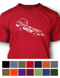 1965 Dodge A100 Pickup "Little Red Wagon" Wheelstand T-Shirt - Men - Side View