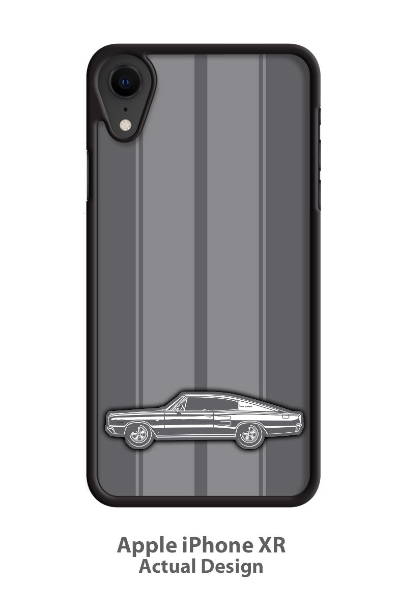 1969 Dodge Charger 500 Coupe Smartphone Case - Racing Stripes