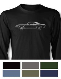 1970 Dodge Challenger Base Coupe T-Shirt - Long Sleeves - Side View