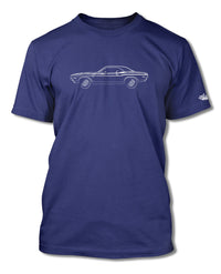 1970 Dodge Challenger RT Coupe Bulge Hood T-Shirt - Men - Side View