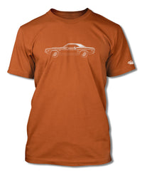 1971 Dodge Challenger RT Hardtop Shaker Hood T-Shirt - Men - Side View