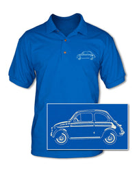 Fiat 500 Adult Pique Polo Shirt - Side View