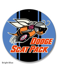 Dodge Scat Pack 1968 Emblem Round Aluminum Sign