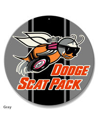 Dodge Scat Pack 1968 Emblem Round Aluminum Sign
