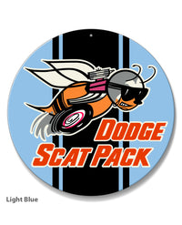 Dodge Scat Pack 1968 Emblem Round Aluminum Sign