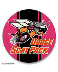 Dodge Scat Pack 1968 Emblem Round Aluminum Sign